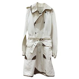 Vintage Burberry soprabito bianco Marrone Bianco