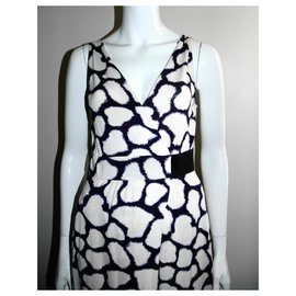 Diane Von Furstenberg-Dvf Marlene silk maxi dress shibori print-White,Blue