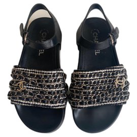 Chanel-Dad Sandals-Noir