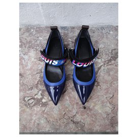 Louis Vuitton-Ballerinas-Blau,Marineblau