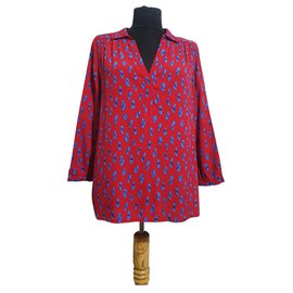 Ba&Sh Casper Red Viscose Blouse Red