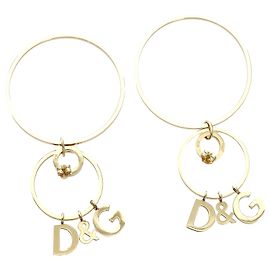 Dolce & Gabbana Gold Circle Drop Dourado