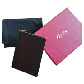 Cartier-Portador de passaporte Cartier CRM00491-Preto
