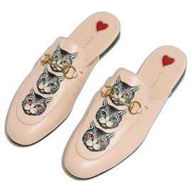 Gucci-Princetown - Mystic Cat-Rosa,Multicolore,Beige,D'oro