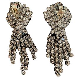Alessandra Rich Crystal Heart Earrings Other