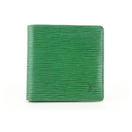 Louis Vuitton Grüne Epi Leder Borneo Herren Geldbörse Slender Multiple Andere
