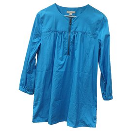 Burberry Brit-Burberry turquoise tunic blouse-Turquoise