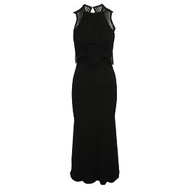 Badgley Mischka Robe de soirée longue noire Noir
