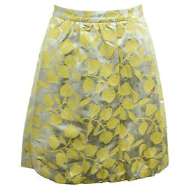 Moschino Cheap And Chic Yellow Print Skirt Yellow