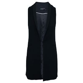 Alice + Olivia Black Long Vest  Black