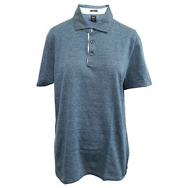 Hugo Boss Blue Pattern Polo Top Blue