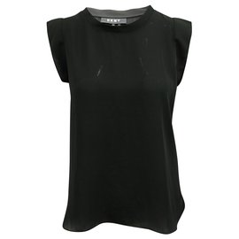 Dkny Camicetta di seta nera Nero