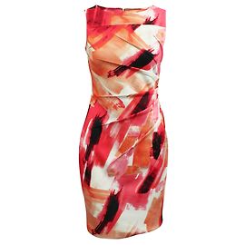 Calvin Klein Vestido coral estampado abstracto Otro