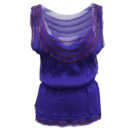 Diane Von Furstenberg-Purple silk top-Purple