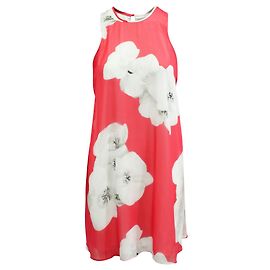 Calvin Klein Vestido rojo con estampado floral Roja