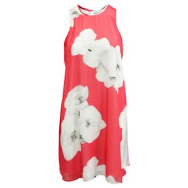 Calvin Klein Rotes Kleid mit Blumendruck Rot