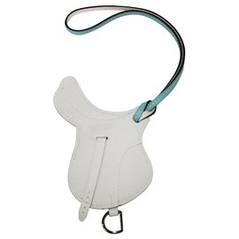 Hermès-Light Blue Paddock Selle Charm-Blue