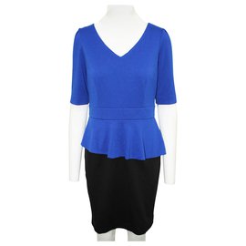 Elie Tahari-Blaues und schwarzes Kleid-Blau