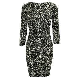 Michael Kors-Black Printed Dress-Black