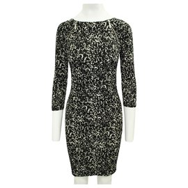 Michael Kors-Black Printed Dress-Black