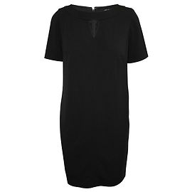 Elie Tahari Petite robe noire avec petite ouverture devant Noir