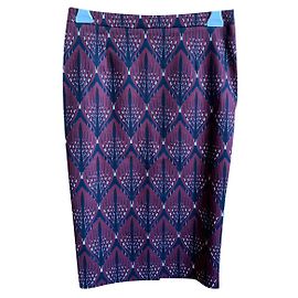 Chloé Stora Bleistiftrock Dunkelrot Baumwolle Bordeaux