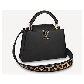 Louis Vuitton LV Capucines BB leopard Black