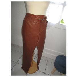 Autre Marque-Un pantalon, leggings-Cognac