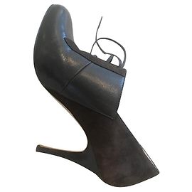 Escarpins Lk Bennett en cuir et daim marron à lacets Taille 38 Marron