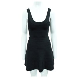 Herve Leger-Mini robe cintrée noire-Noir