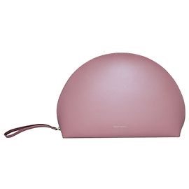 Mansur Gavriel Pastel Pink Half Moon Clutch Pink