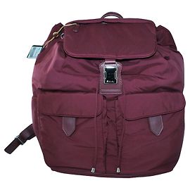 Loro Piana Burgundy Voyager Backpack Red Dark red