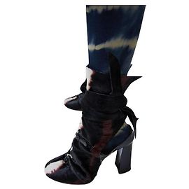 Botas Acne Studio p 36 Nueva condición Negro Blanco Burdeos