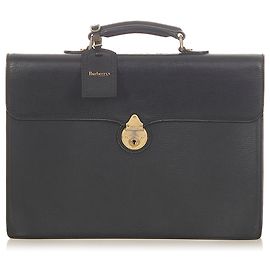Pasta de couro preto Burberry Preto