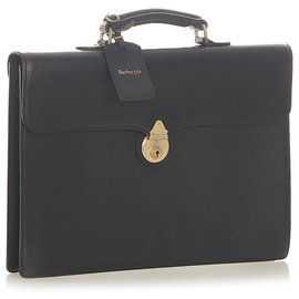 Burberry-Burberry Black Leather Briefcase-Black