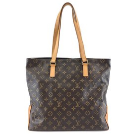 Louis Vuitton-Toile Monogram Louis Vuitton Cabas Mezzo-Marron