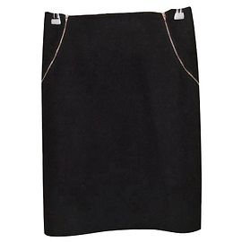 Falda recta Louis Vuitton negra de cachemira Negro