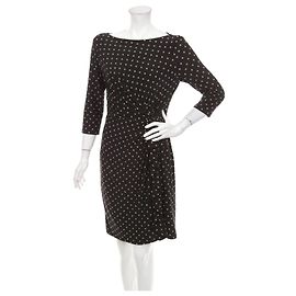 Robe à pois Ralph Lauren Noir Beige Noir Beige