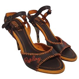 Autre Marque Replay Leather Heels Brown Orange Size 37 Brown Orange