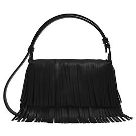 Simon Miller Mini Sac À Franges Puffin En Cuir Vegan Noir Noir