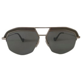 Loewe-Óculos de sol aviador geométricos cinza-Cinza