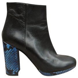 Autre Marque-Kalda P Ankle Boots 36-Schwarz,Blau