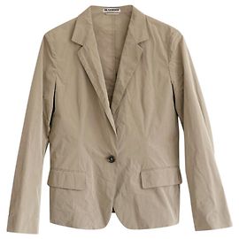 Jil Sander Vintage Crinkle Nylon Jacket Beige