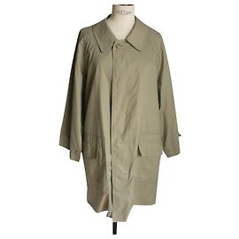 BURBERRY PRORSUM Abrigo recto impermeable caqui beige claro T48 Beige