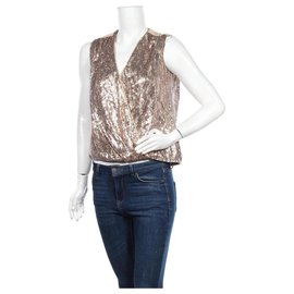 Halston Heritage Sequin Tank Top Golden Golden