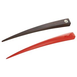 Hermès Hermes Black Buffalo Horn 2 Sets Hair Pin Black Red
