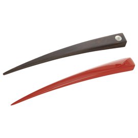 Hermès Hermes corno di bufalo nero 2 Set di fermagli per capelli Nero Rosso