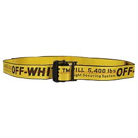 Off White ceinture à boucle industrielle pour hommes Jaune