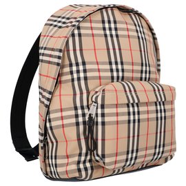 Burberry-Vintage Check Nylon Backpack for Men-Brown