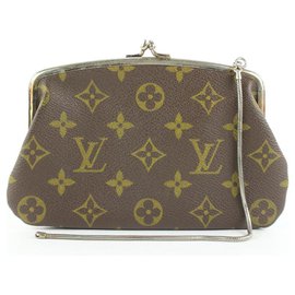 Louis Vuitton-Bolsa Monogram Kisslock French Twist Clutch-Outro